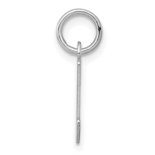 Sterling Silver Rhodium-plated Small Initial L Charm