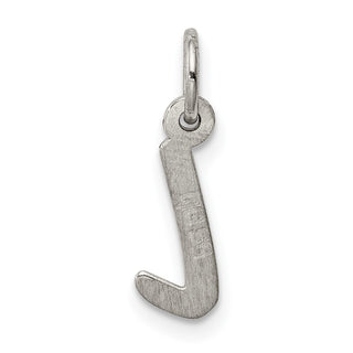 Sterling Silver Rhodium-plated Small Initial L Charm