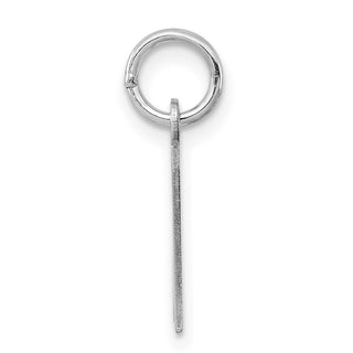 Sterling Silver Rhodium-plated Small Initial M Charm