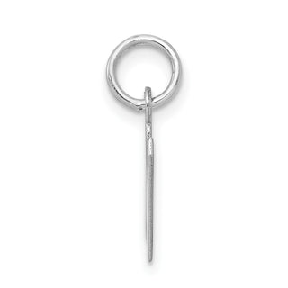 Sterling Silver Rhodium-plated Small Initial N Charm