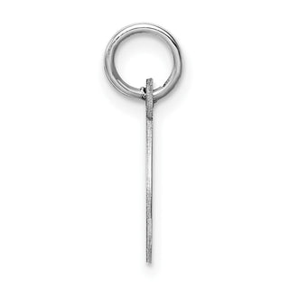 Sterling Silver Rhodium-plated Small Initial O Charm