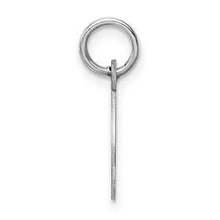 Sterling Silver Rhodium-plated Small Initial O Charm