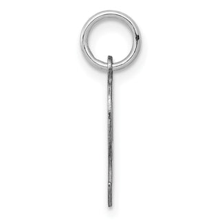 Sterling Silver Rhodium-plated Small Initial Q Charm
