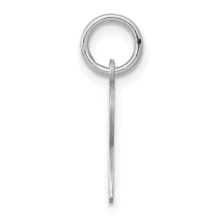 Sterling Silver Rhodium-plated Small Initial R Charm
