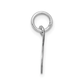 Sterling Silver Rhodium-plated Small Initial S Charm