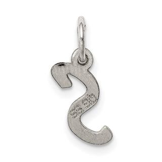 Sterling Silver Rhodium-plated Small Initial S Charm