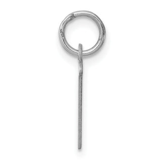 Sterling Silver Rhodium-plated Small Initial T Charm