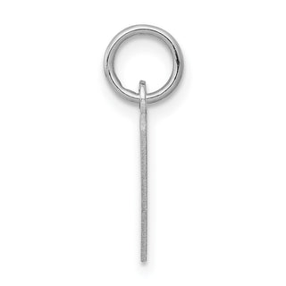 Sterling Silver Rhodium-plated Small Initial V Charm