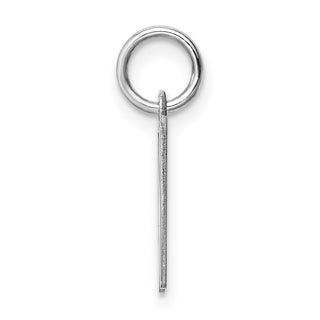 Sterling Silver Rhodium-plated Small Initial W Charm