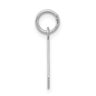 Sterling Silver Rhodium-plated Small Block Initial A Charm