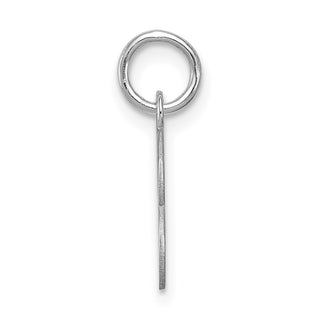 Sterling Silver Rhodium-plated Small Block Initial B Charm