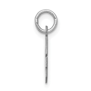 Sterling Silver Rhodium-plated Small Block Initial G Charm