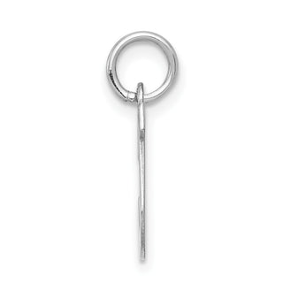 Sterling Silver Rhodium-plated Small Block Initial J Charm