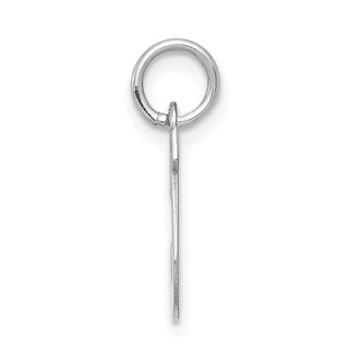 Sterling Silver Rhodium-plated Small Block Initial J Charm