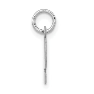 Sterling Silver Rhodium-plated Small Block Initial P Charm