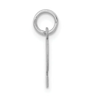 Sterling Silver Rhodium-plated Small Block Initial P Charm