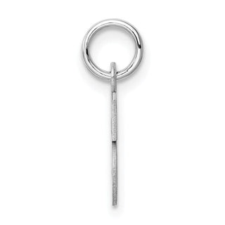 Sterling Silver Rhodium-plated Small Block Initial S Charm