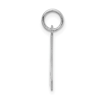 Sterling Silver Rhodium-plated Medium Block Initial A Charm QC5095A