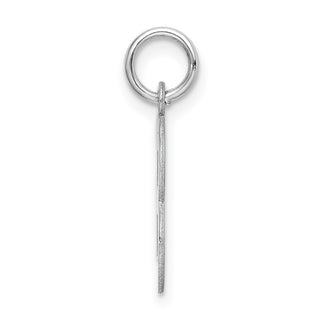 Sterling Silver Rhodium-plated Medium Block Initial B Charm QC5095B