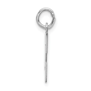 Sterling Silver Rhodium-plated Medium Block Initial E Charm QC5095E