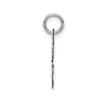 Sterling Silver Rhodium-plated Medium Block Initial G Charm QC5095G