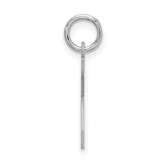 Sterling Silver Rhodium-plated Medium Block Initial K Charm QC5095K