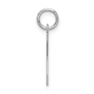 Sterling Silver Rhodium-plated Medium Block Initial K Charm QC5095K