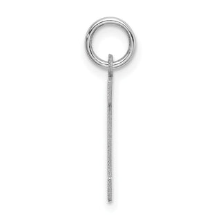 Sterling Silver Rhodium-plated Medium Block Initial M Charm QC5095M