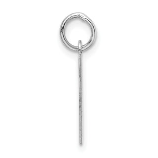 Sterling Silver Rhodium-plated Medium Block Initial N Charm QC5095N
