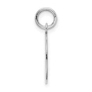 Sterling Silver Rhodium-plated Medium Block Initial O Charm QC5095O