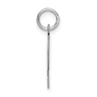 Sterling Silver Rhodium-plated Medium Block Initial P Charm QC5095P
