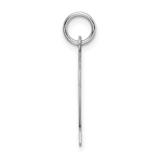 Sterling Silver Rhodium-plated Medium Block Initial Q Charm