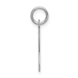 Sterling Silver Rhodium-plated Medium Block Initial R Charm QC5095R