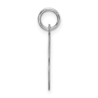 Sterling Silver Rhodium-plated Medium Block Initial S Charm QC5095S