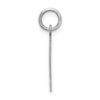Sterling Silver Rhodium-plated Medium Block Initial T Charm QC5095T