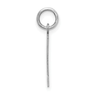 Sterling Silver Rhodium-plated Medium Block Initial T Charm QC5095T