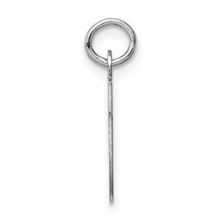 Sterling Silver Rhodium-plated Medium Block Initial U Charm
