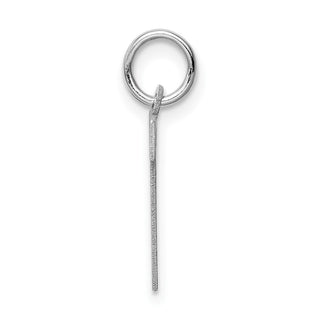 Sterling Silver Rhodium-plated Medium Block Initial V Charm QC5095V