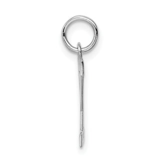 Sterling Silver Rhodium-plated Medium Block Initial Y Charm