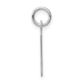 Sterling Silver Rhodium-plated Medium Block Initial Z Charm