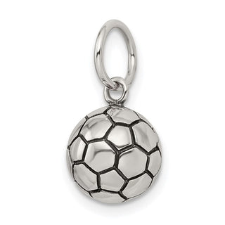 Sterling Silver Antiqued Soccer Ball Charm QC5135