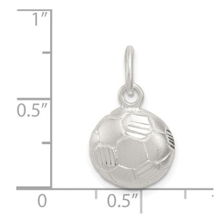 Sterling Silver Diamond-Cut Soccer Ball Charm
