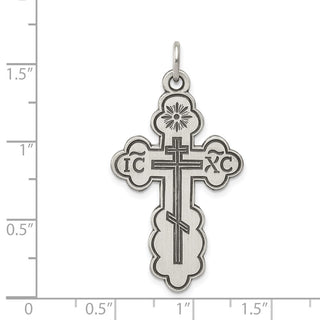 925 Sterling Silver Eastern Orthodox Cross Pendant QC5233