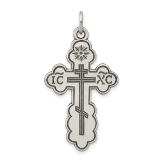 925 Sterling Silver Eastern Orthodox Cross Pendant QC5233