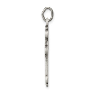 925 Sterling Silver Antiqued Budded Cross Pendant