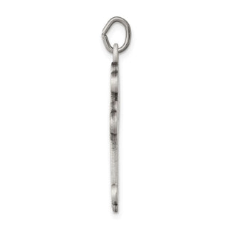 925 Sterling Silver Antiqued Budded Cross Pendant
