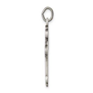 925 Sterling Silver Antiqued Budded Cross Pendant