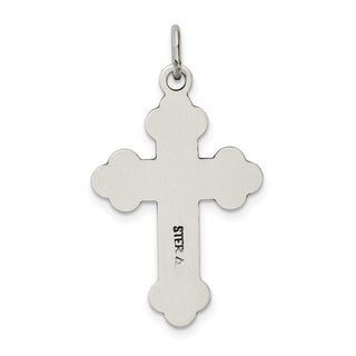 925 Sterling Silver Antiqued Budded Cross Pendant