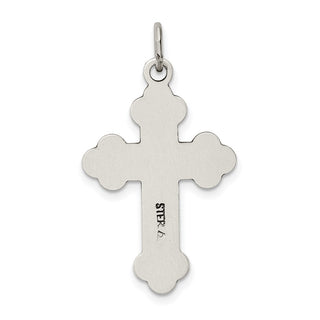 925 Sterling Silver Antiqued Budded Cross Pendant