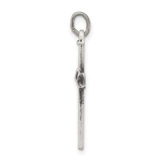 925 Sterling Silver Antiqued Nail Cross Pendant QC5237
